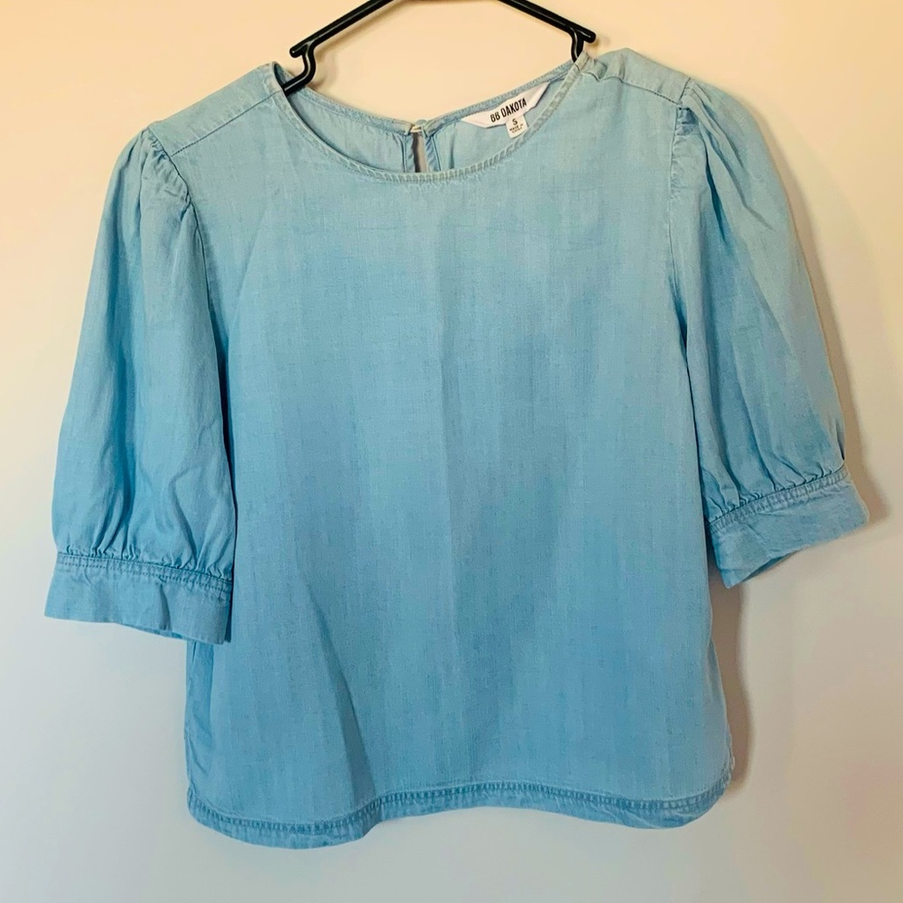 BB Dakota Ladies Chambray Denim Blouse Size S
